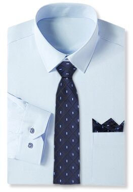 3419 Long Sleeve Dress Shirt Tie Set Suit Shirt with Matching Tie
